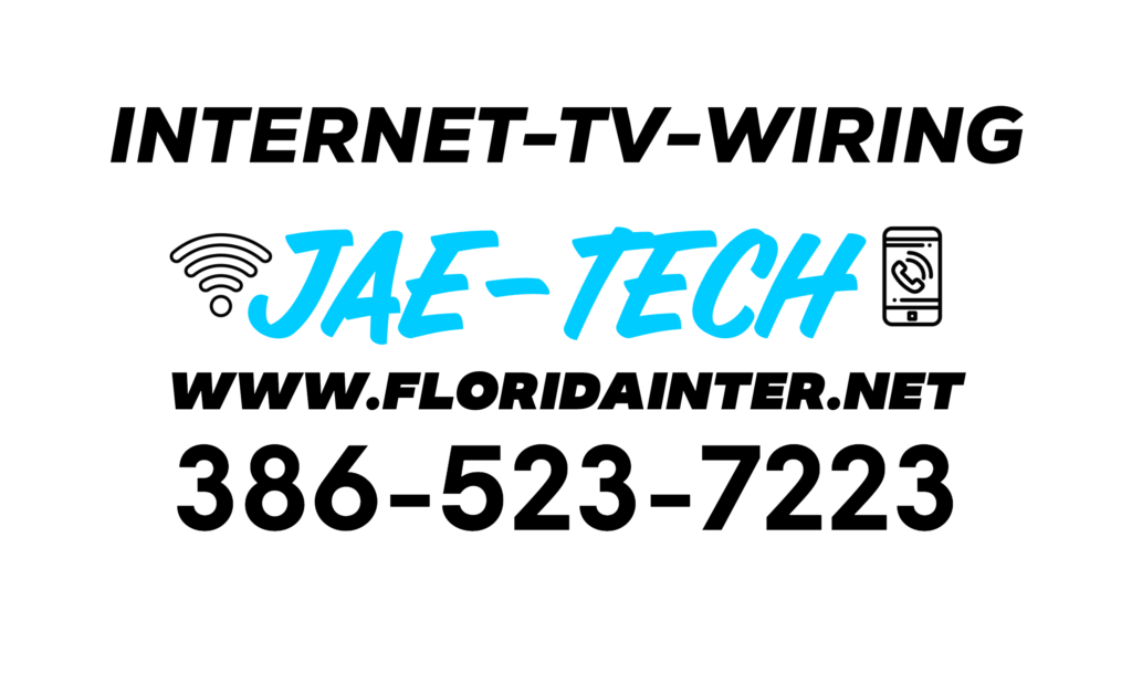 Jae-Tech Internet-TV-WIRING company brand logo www.floridainter.net 386-523-7223